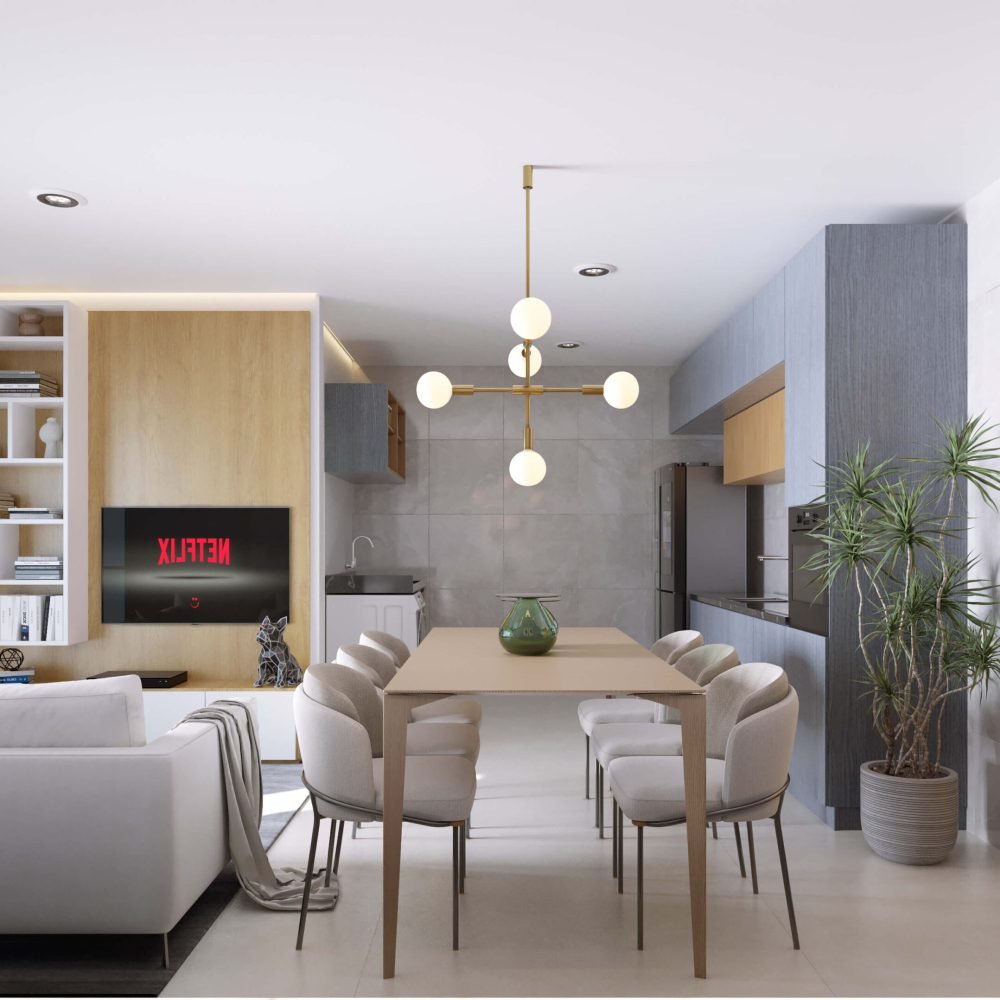 SALA AP 201 RENDER VISTA COZINHA2
